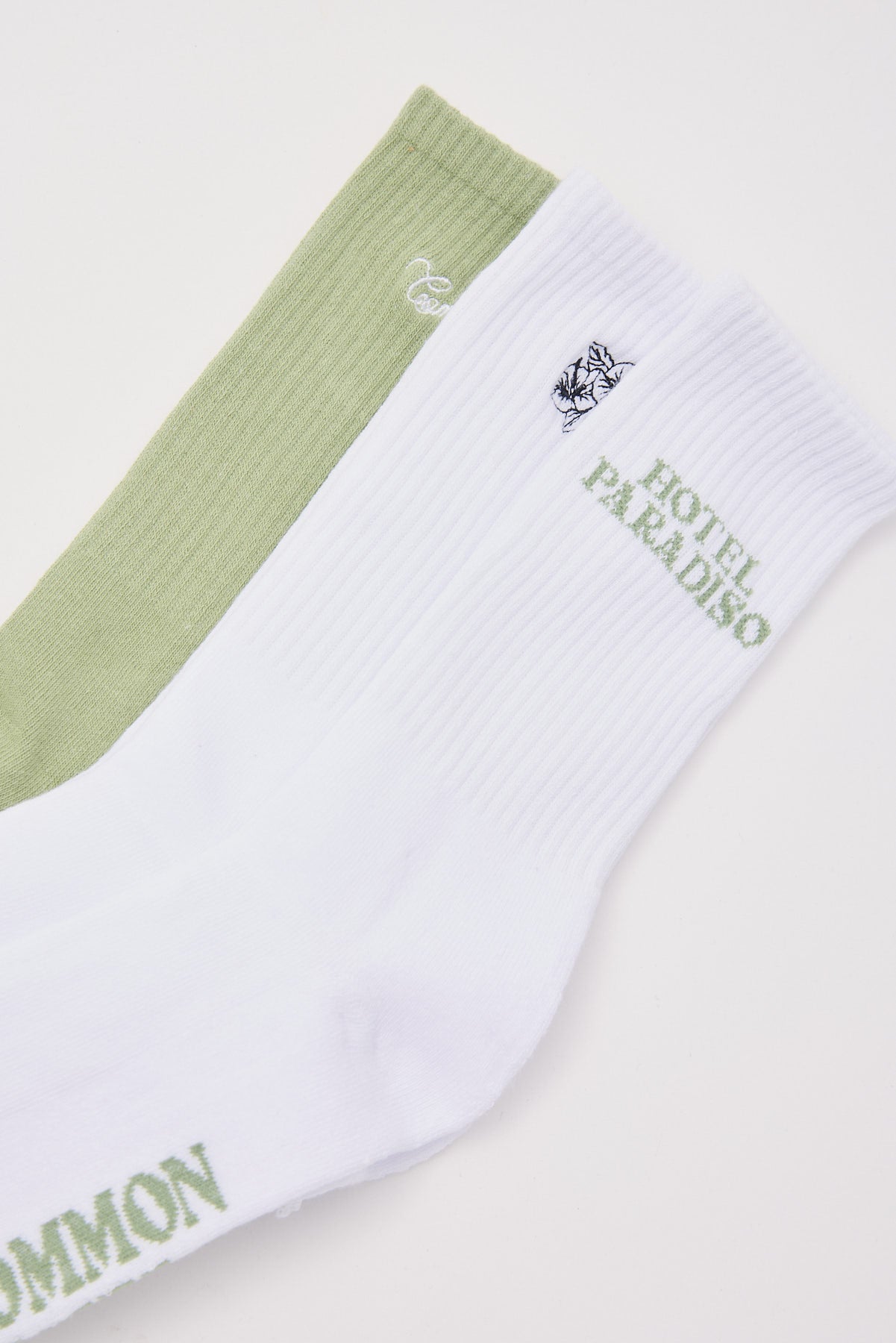 Common Need Florida Sock 3 Pack White/White/Sage