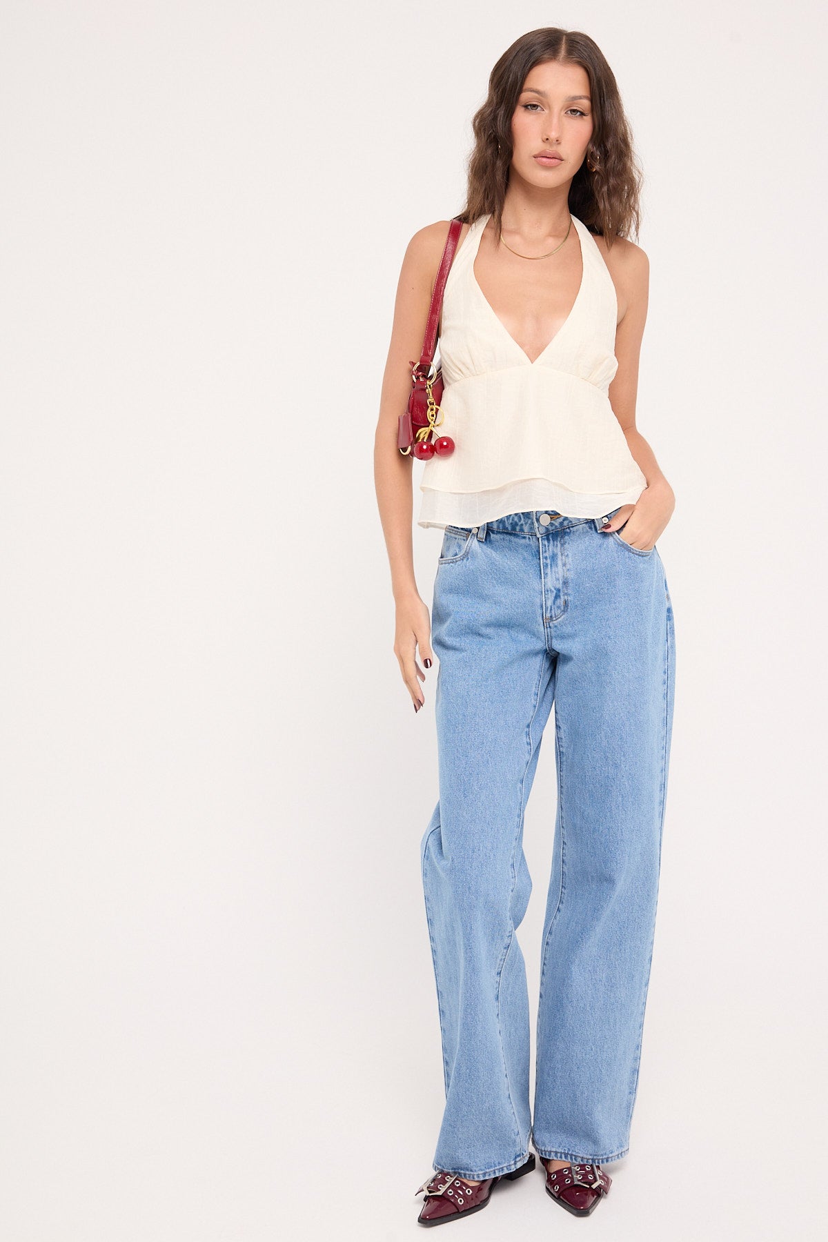 Perfect Stranger EllaMae Ruffle Top Off White