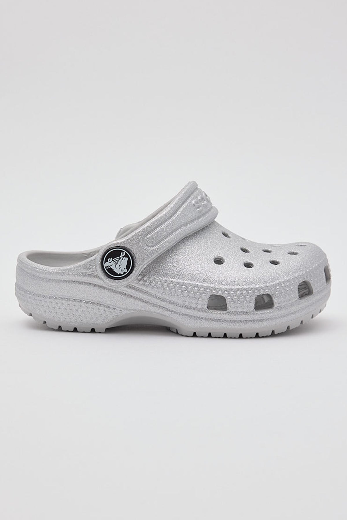 Crocs Classic Glitter Clog Toddler Silver Glitter