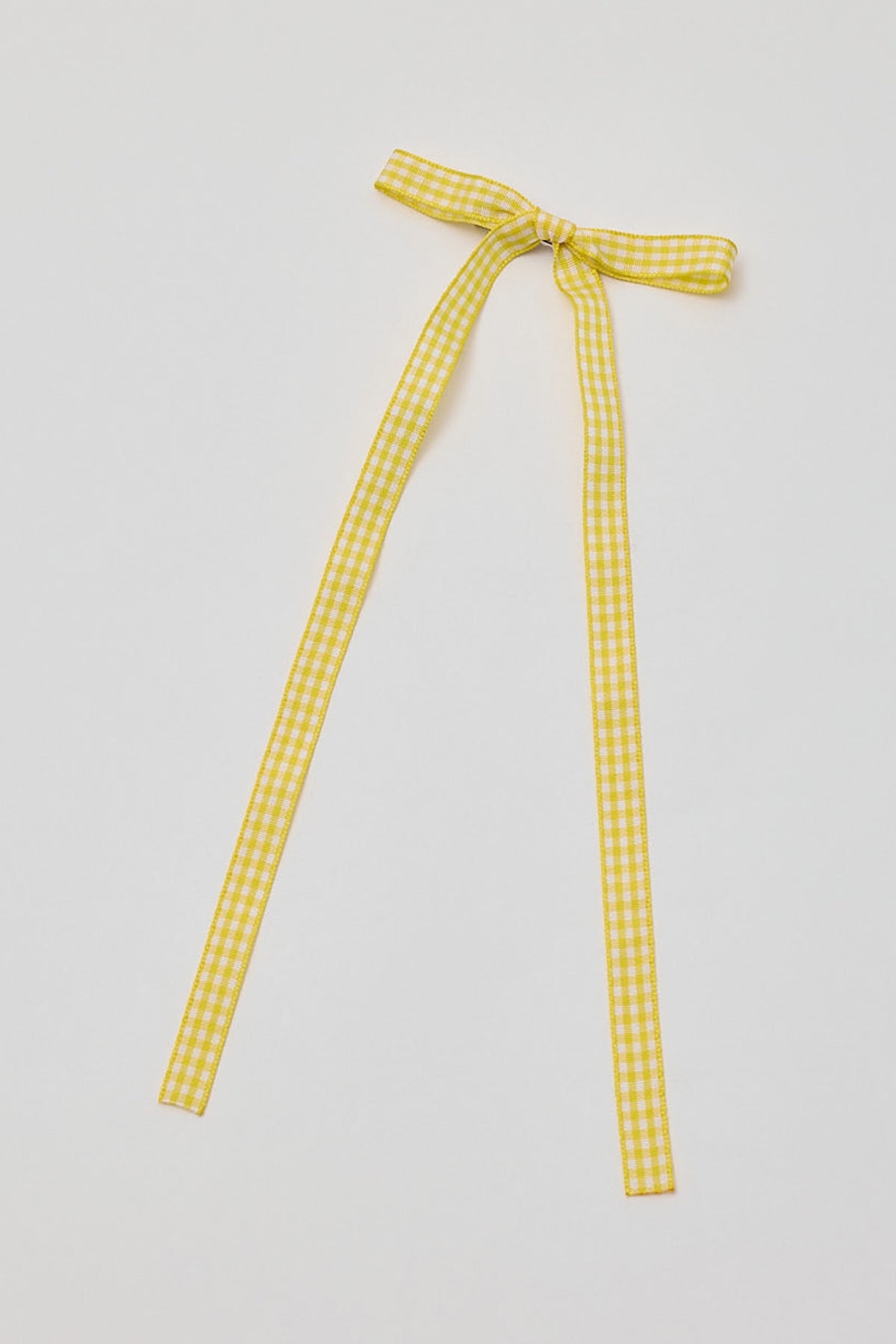 Token Gingham Hair Bow Yellow