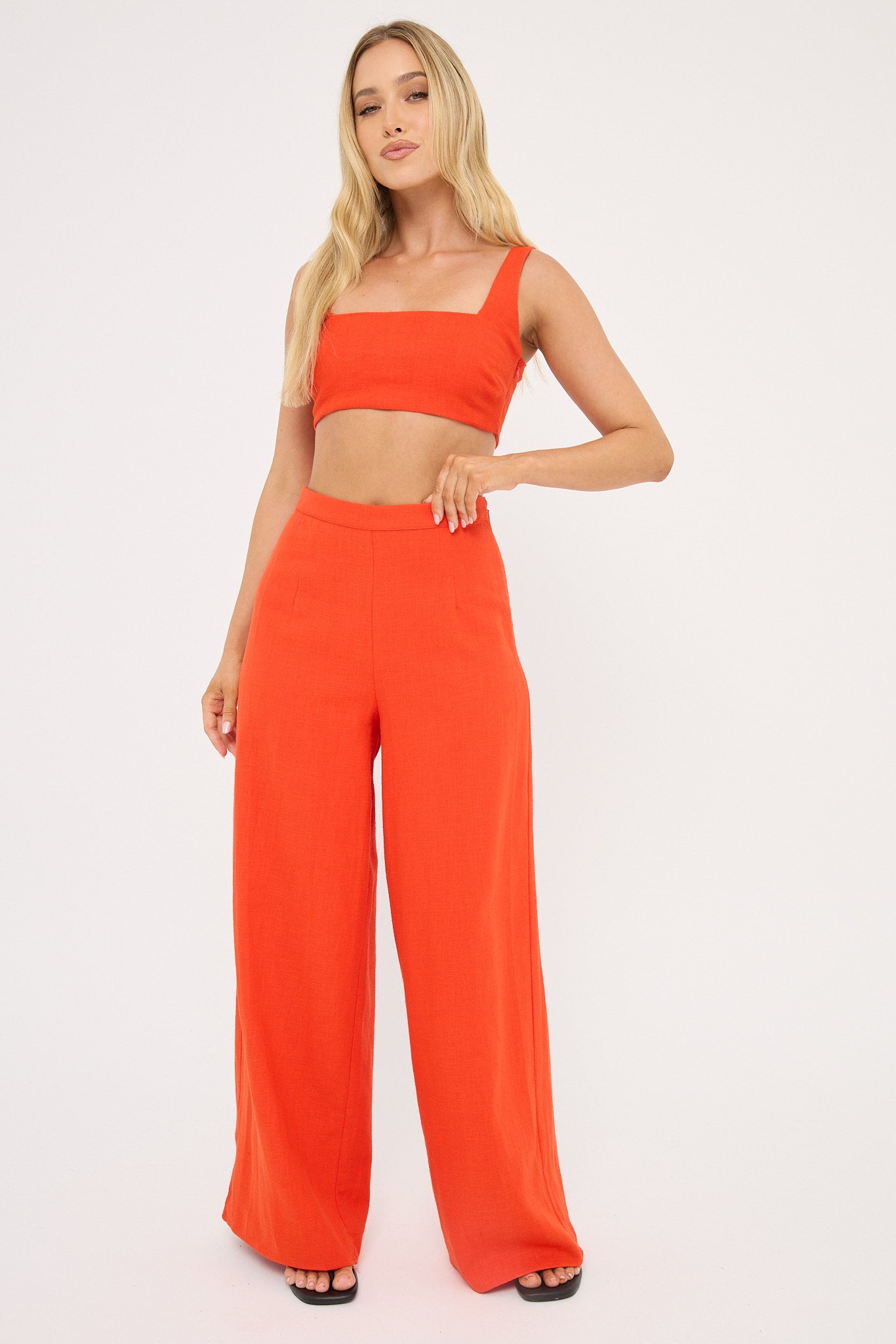 Perfect Stranger MENORCA LINEN PANT Red