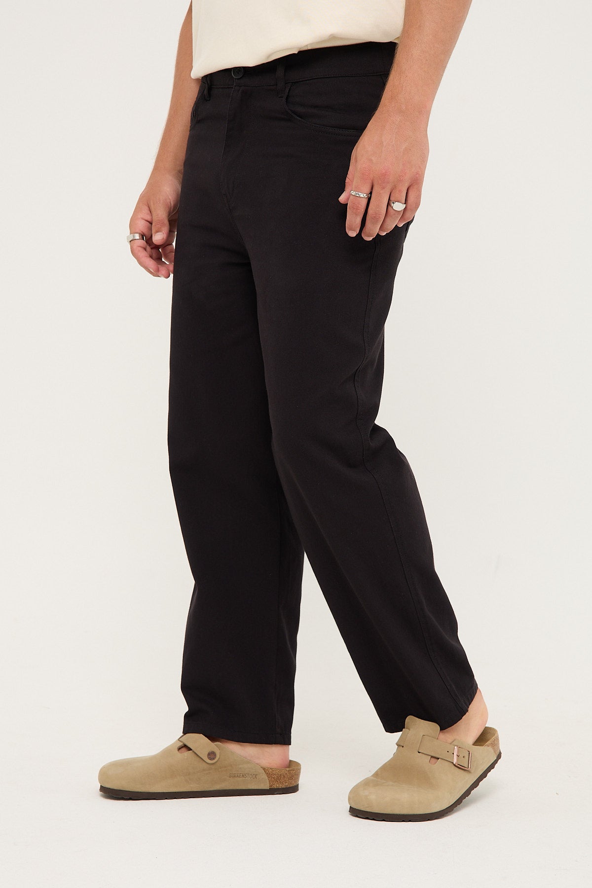 Common Need Brando Straight Leg Pant Black