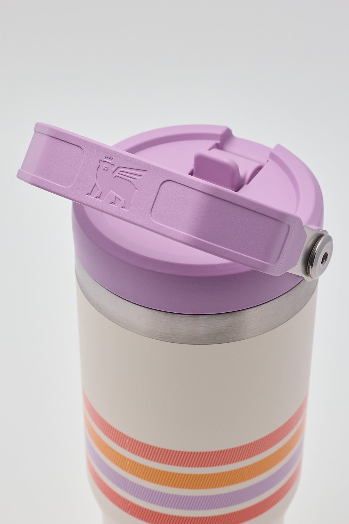 Stanley Varsity Iceflow Flipstraw Tumbler 30oz Cream/Lilac Stripe