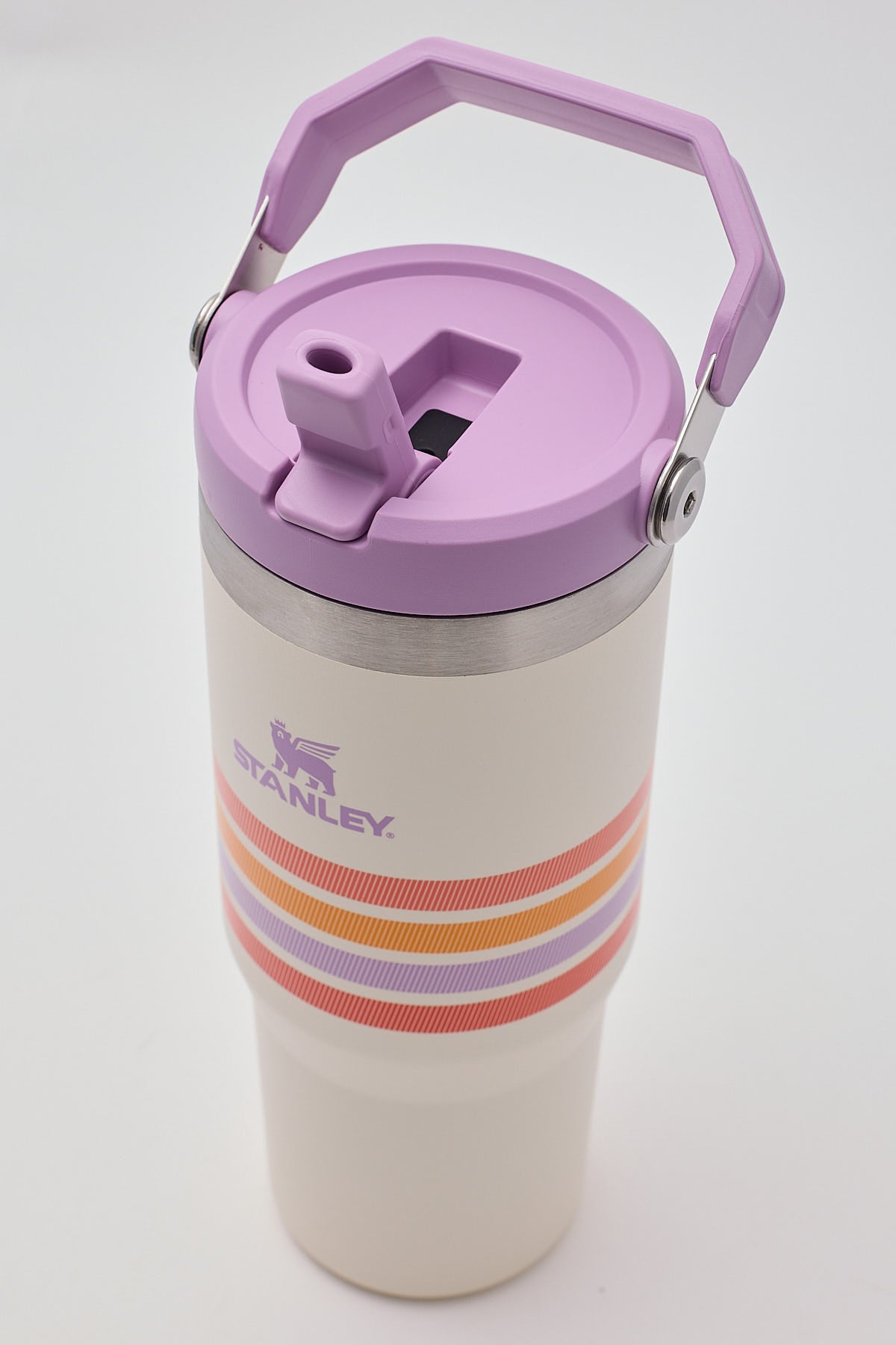 Stanley Varsity Iceflow Flipstraw Tumbler 30oz Cream/Lilac Stripe