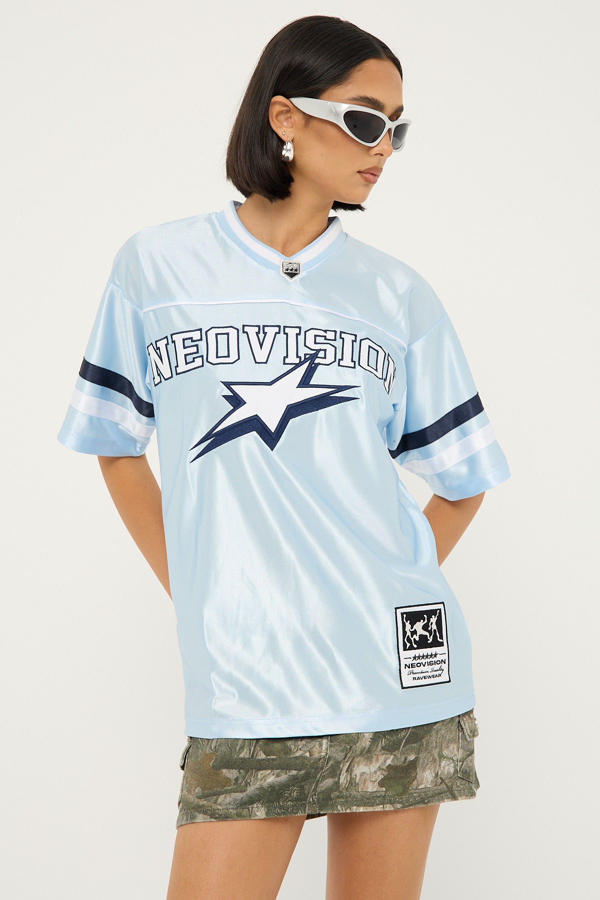 Neovision Spirit Number V Neck Jersey Light Blue