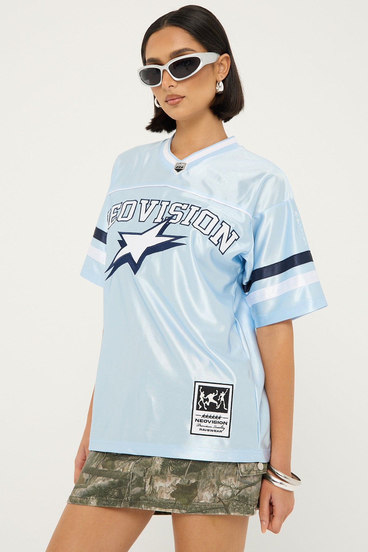 Neovision Spirit Number V Neck Jersey Light Blue