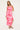 Perfect Stranger Moondance Chiffon Ruffle Maxi Dress Pink Print