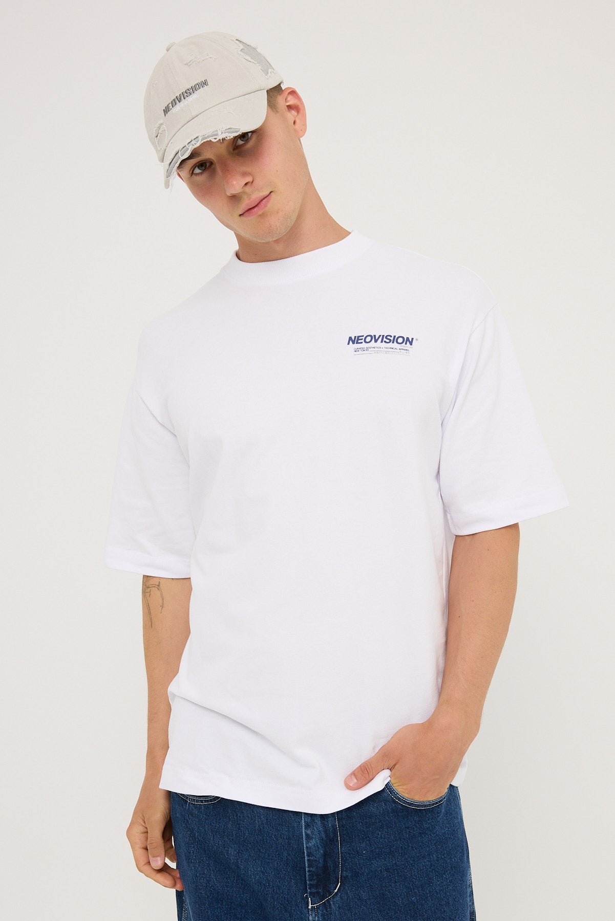 Neovision Nova Brushed Oversize Super Heavy Tee White