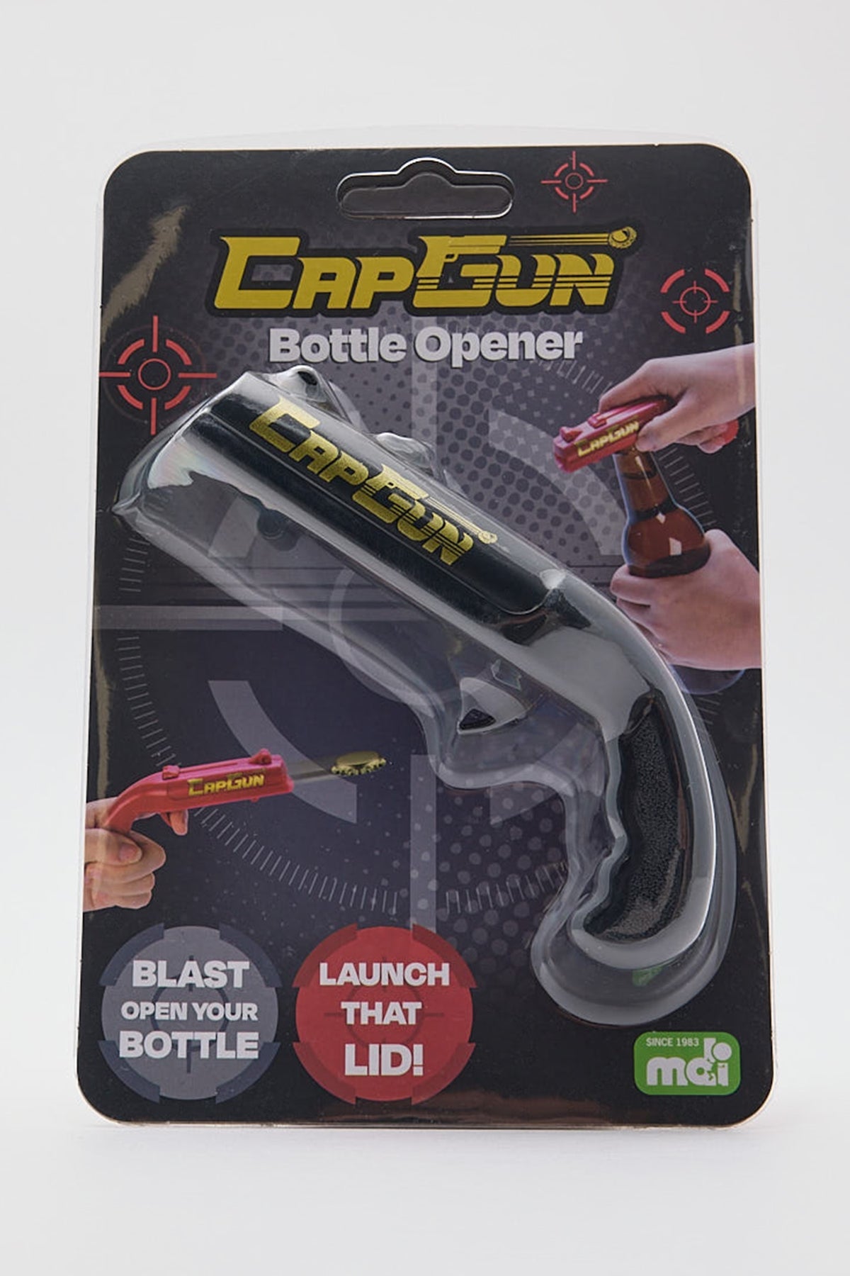 Mdi Cap Gun Bottle Opener Black