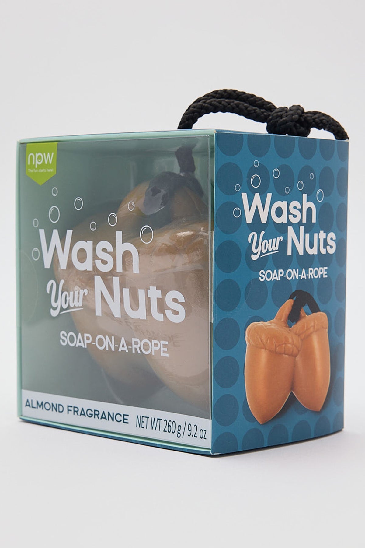 William Valentine Wash Your Nuts Soap on a Rope Brown