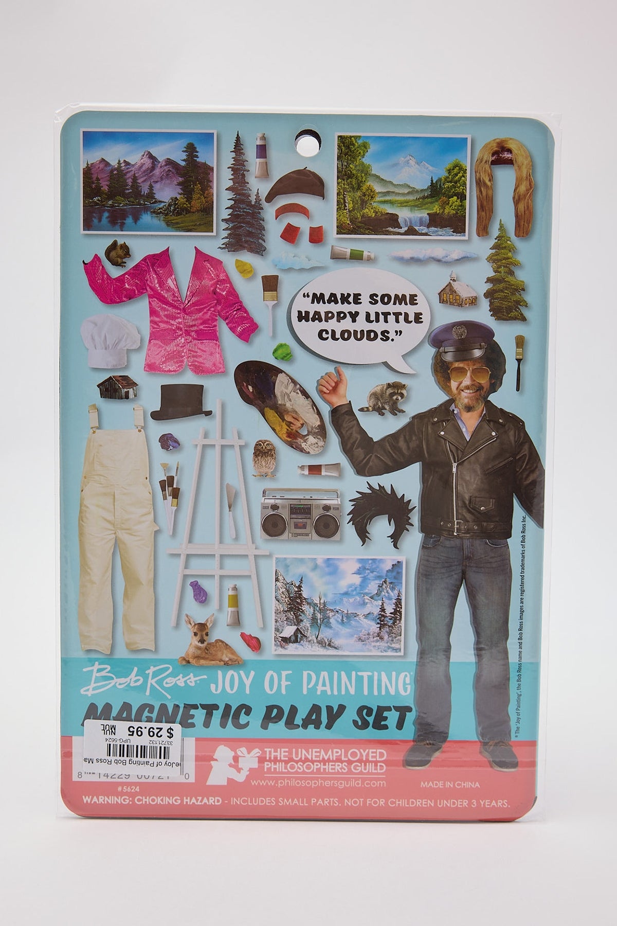 William Valentine Joy of Painting Bob Ross Magnetic Dress Up Set Multi