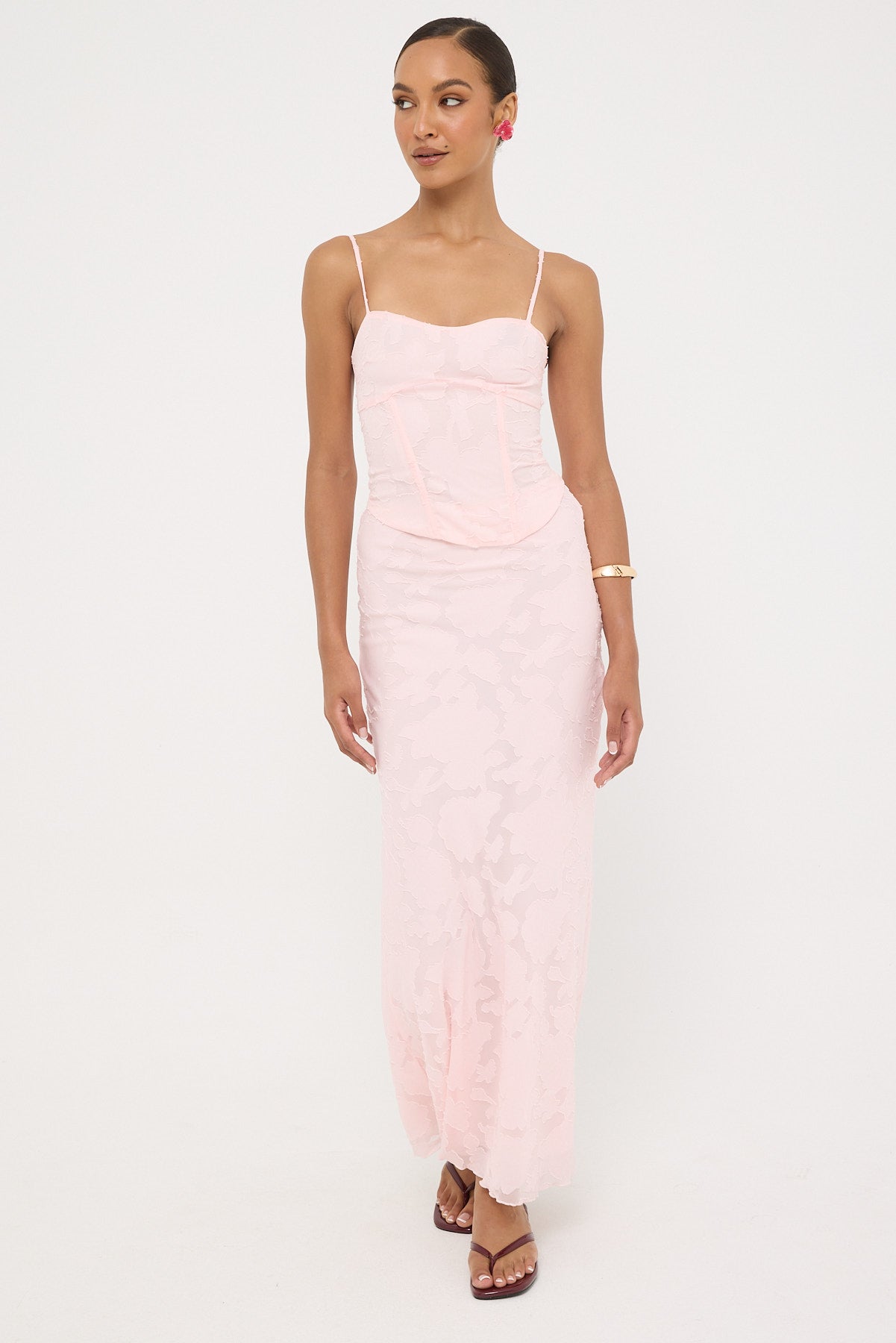 Perfect Stranger Evon Maxi Skirt Pink