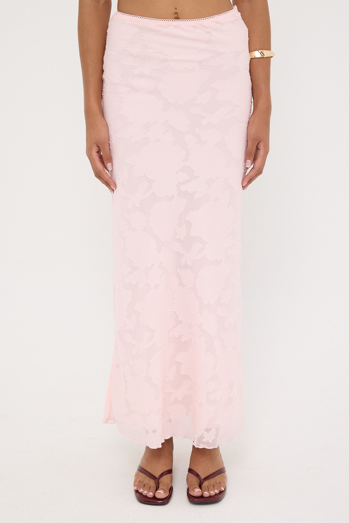 Perfect Stranger Evon Maxi Skirt Pink