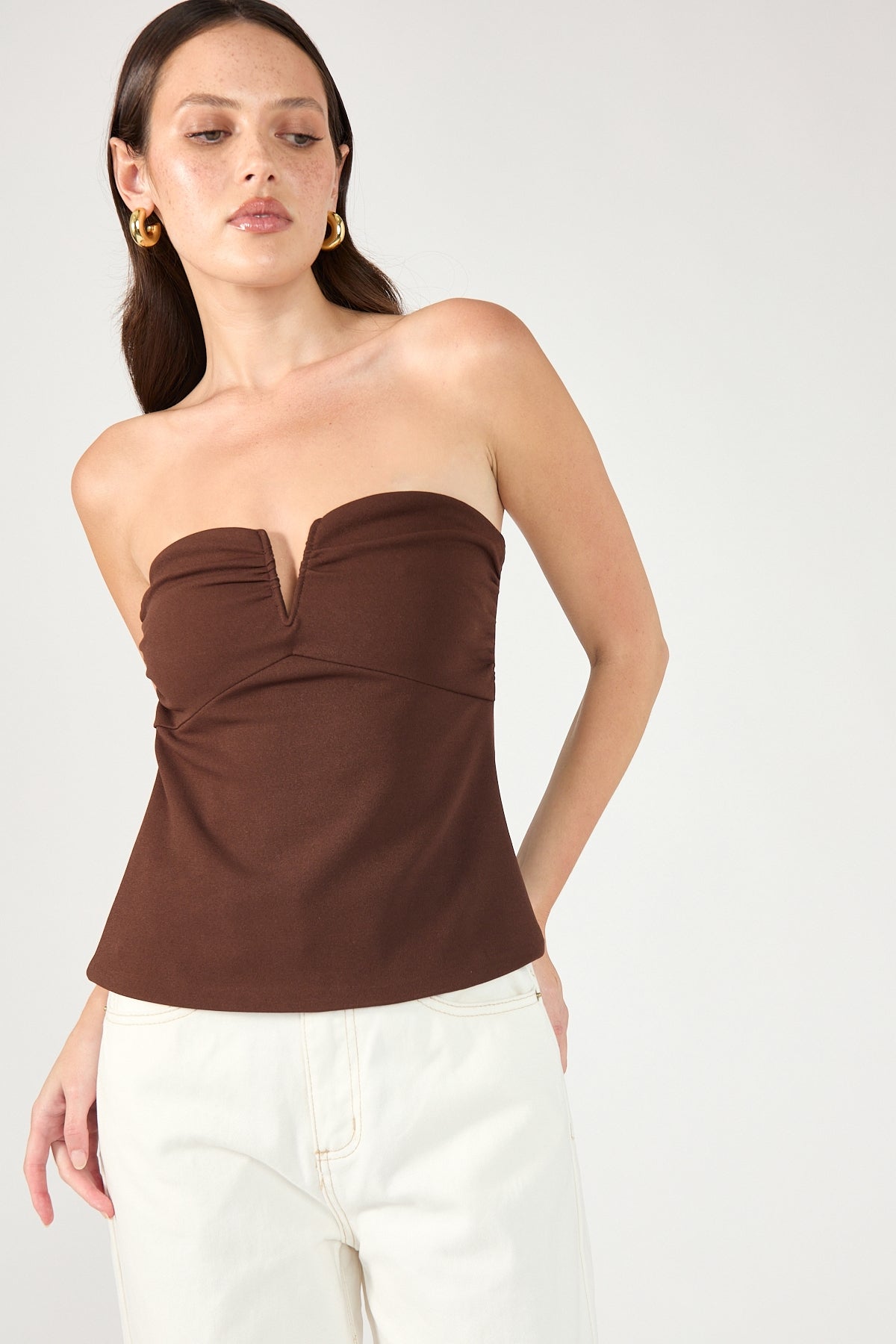 Perfect Stranger Royale Corset Top CHOC