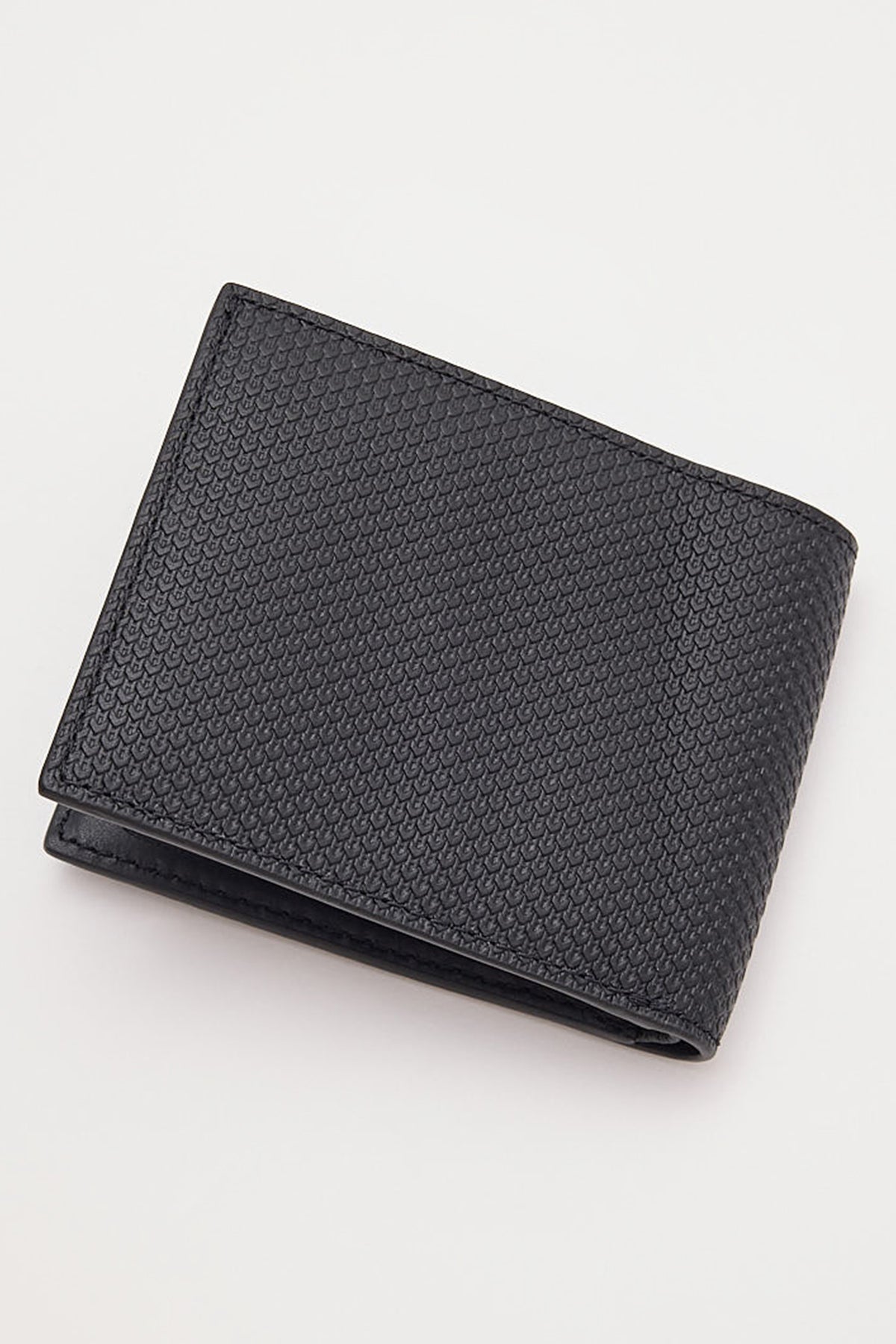 Lacoste Men's Chantaco Piqu+? Leather 3 Card Wallet Noir