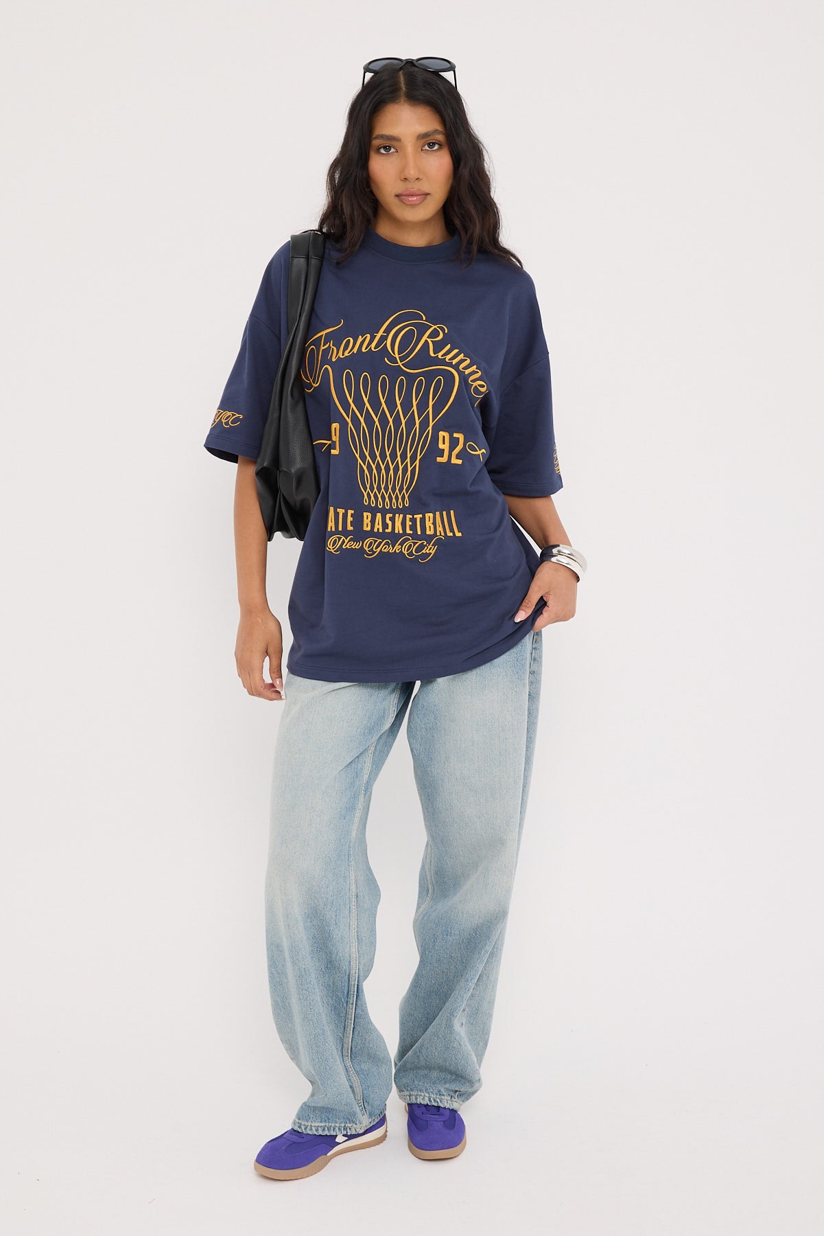 Front Runner State Basketball Tee Royal Navy