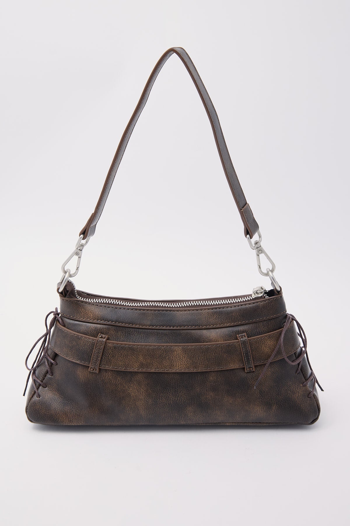 Neovision Asha Belted Lace Up Bag Washed Brown