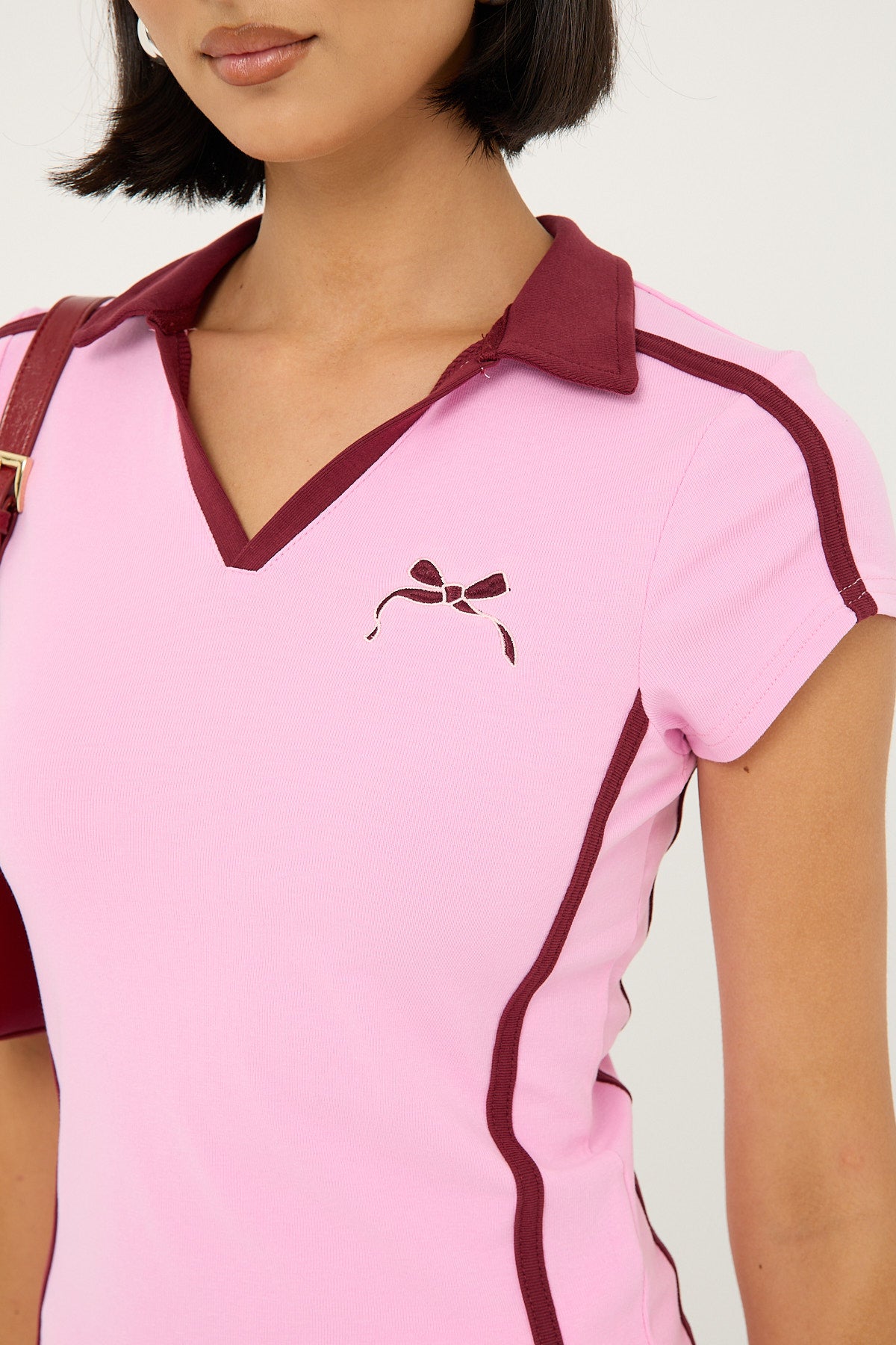 Luck & Trouble Lucky Polo Tee Pink