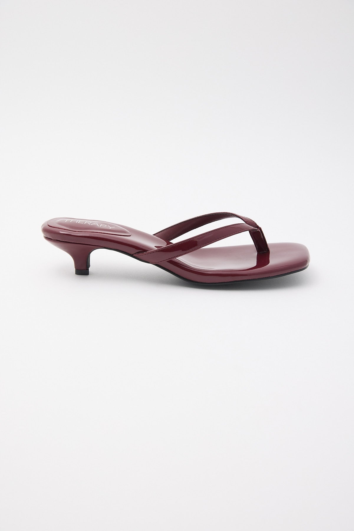 Therapy Heatwave Patent Thong Heel Cherry