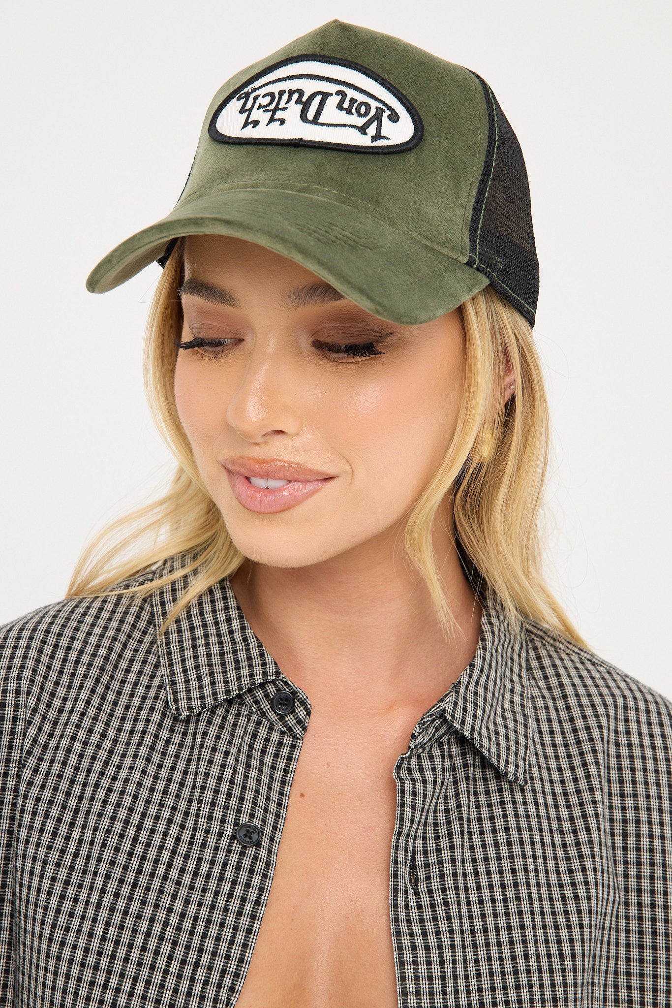 Von Dutch Trucker Hat Velvet Dark Green