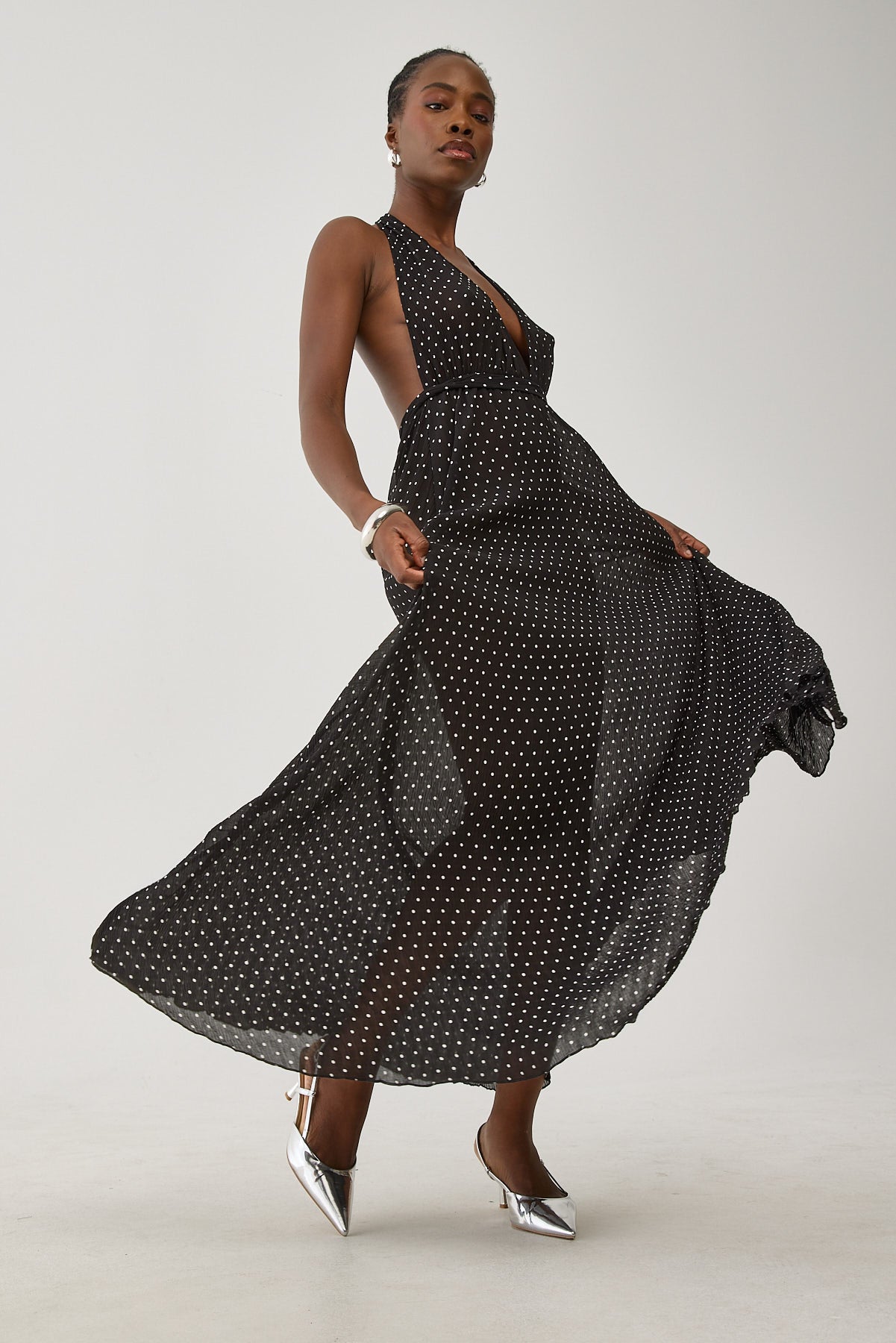 Lioness District Maxi Dress Onyx Polka