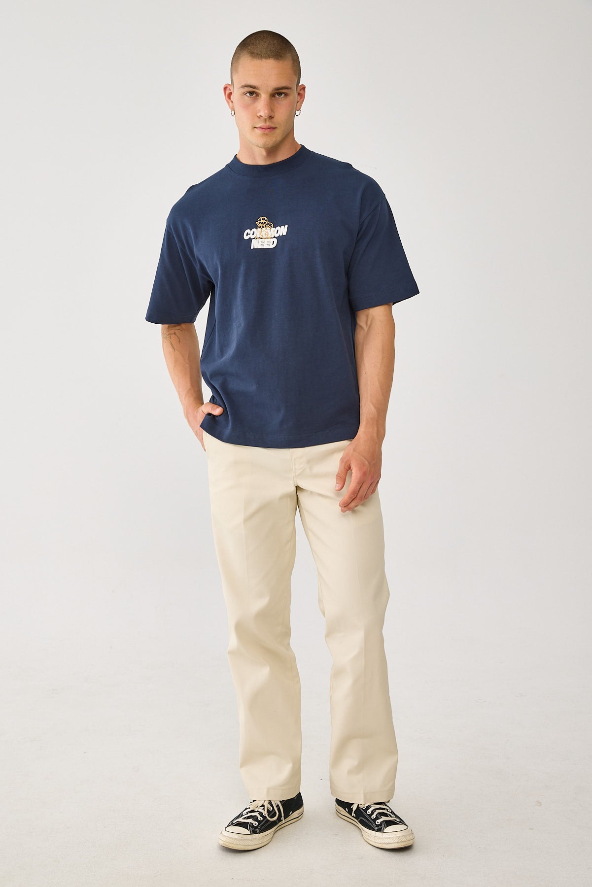 Common Need Sprout Heavyweight Easy Tee Navy