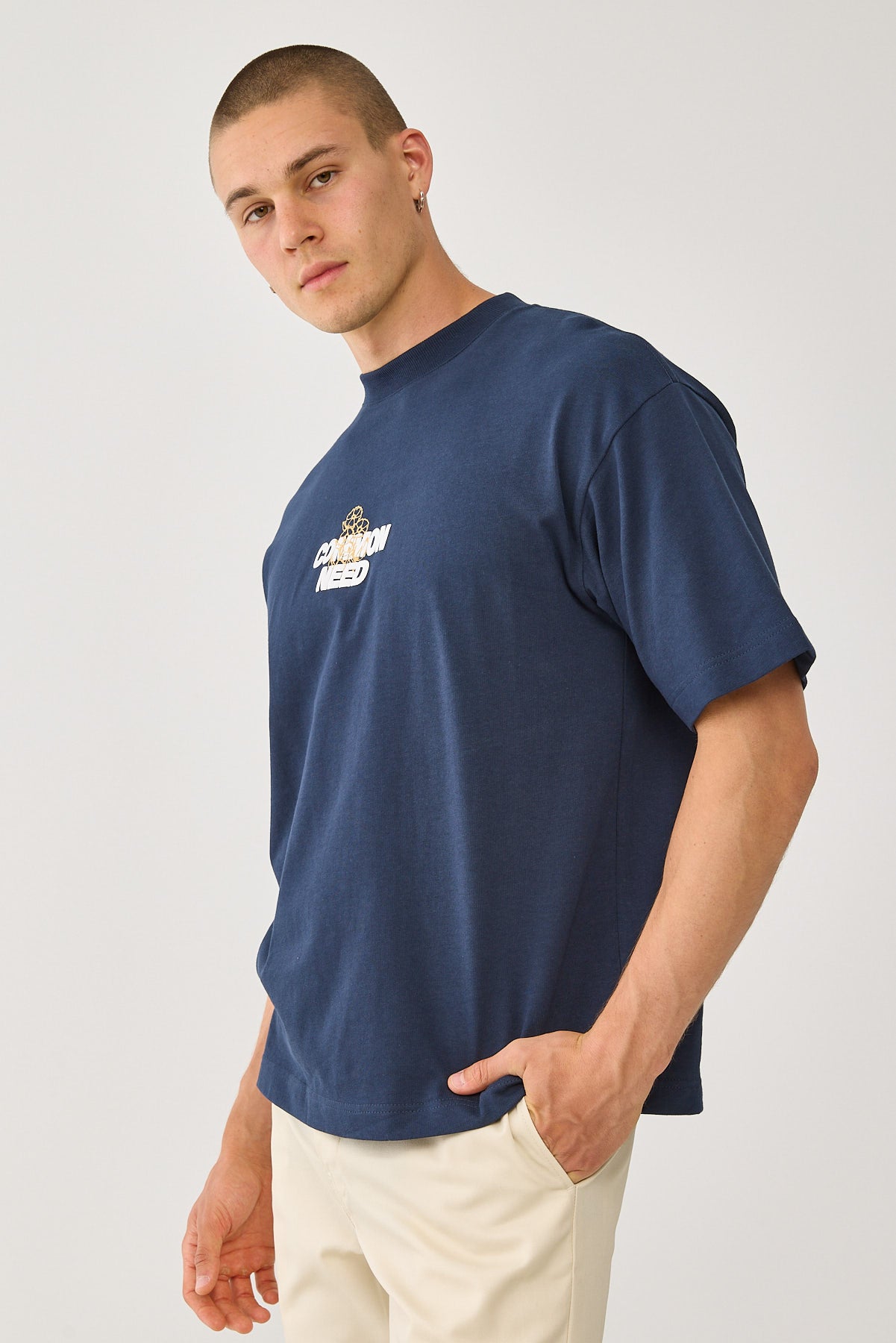 Common Need Sprout Heavyweight Easy Tee Navy