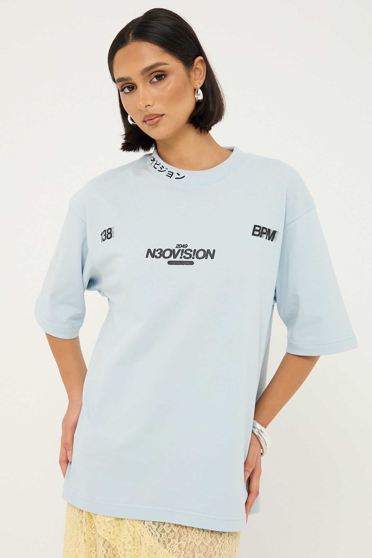 Neovision Construct Oversize Super Heavy Tee Ice Blue