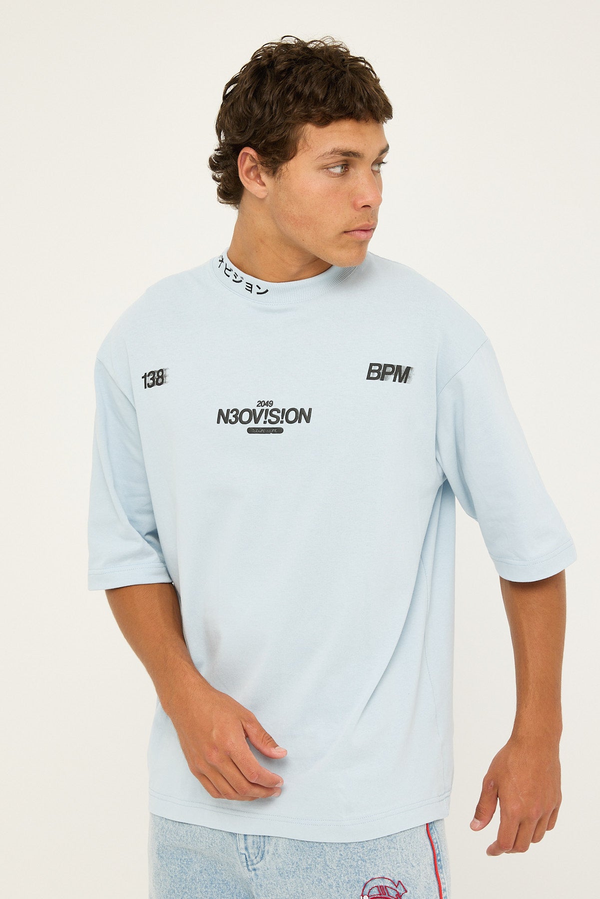 Neovision Construct Oversize Super Heavy Tee Ice Blue