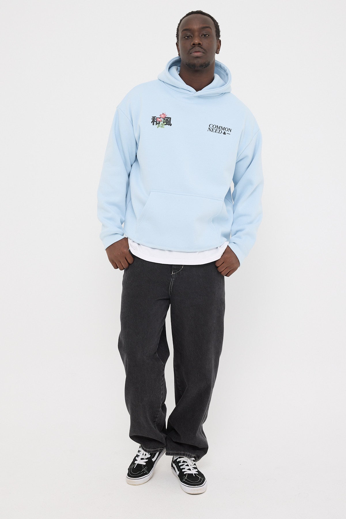 Common Need Hana Boxy Hoodie Blue