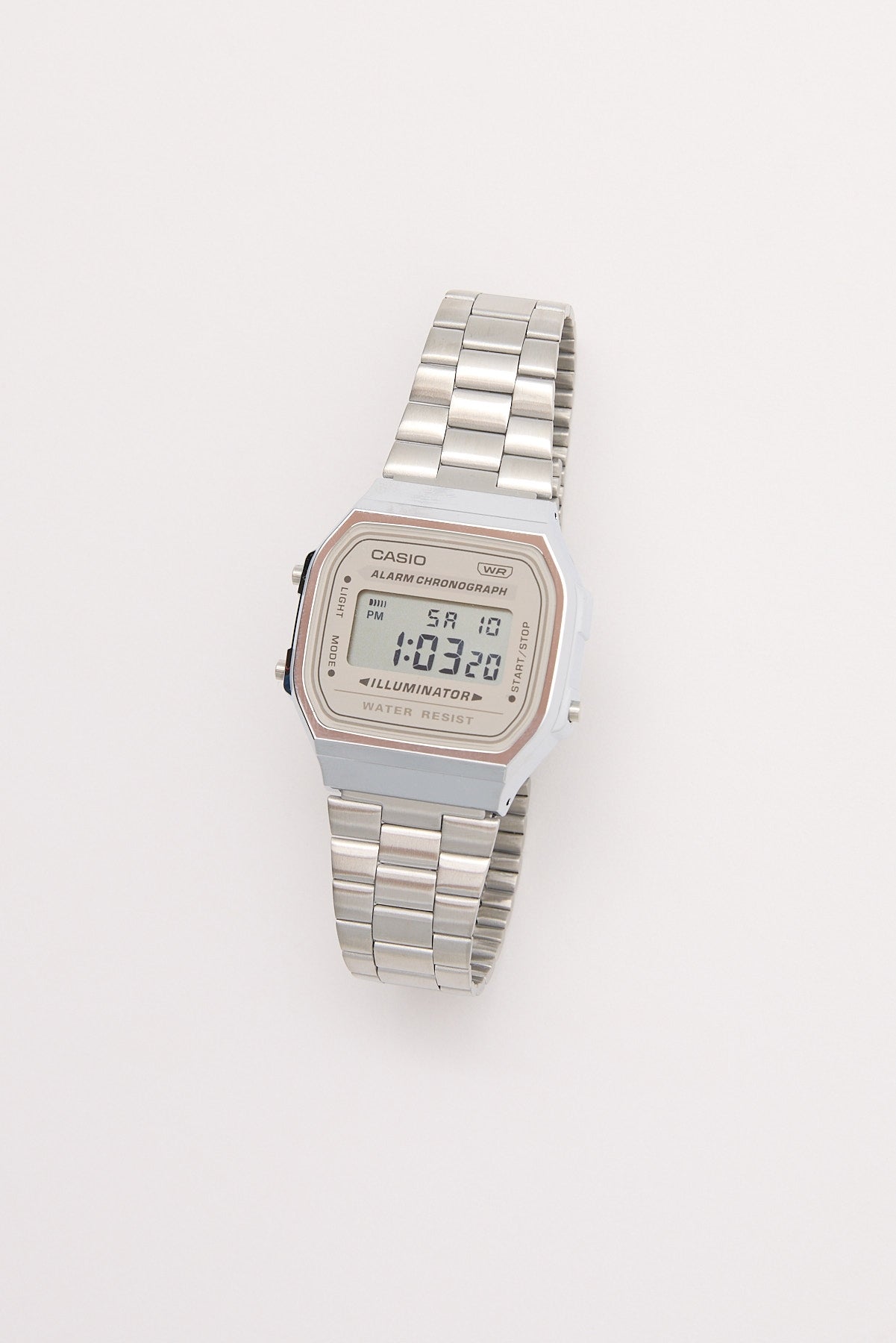 Casio A168WA-8A Digital Watch Silver/Cream