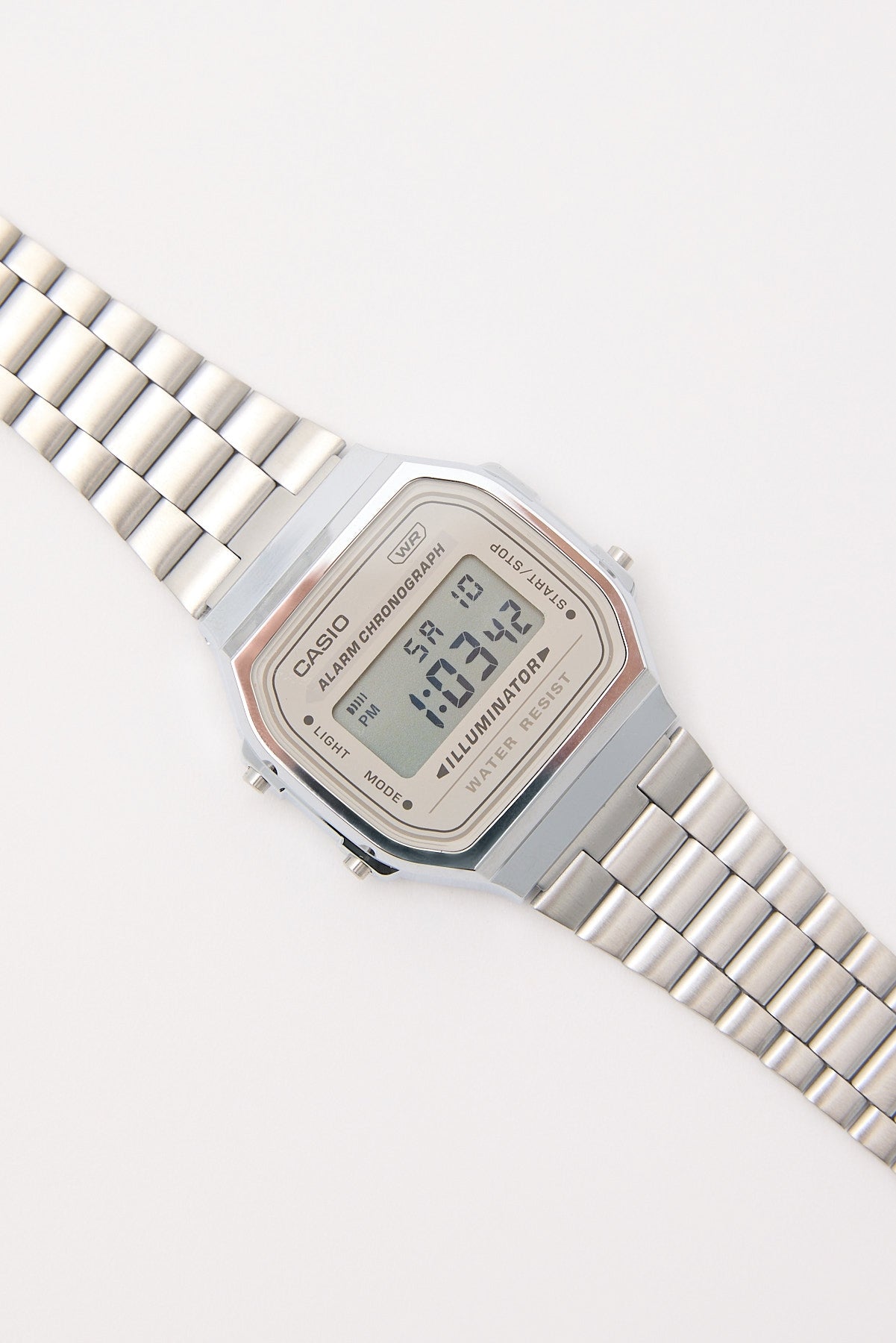 Casio A168WA-8A Digital Watch Silver/Cream