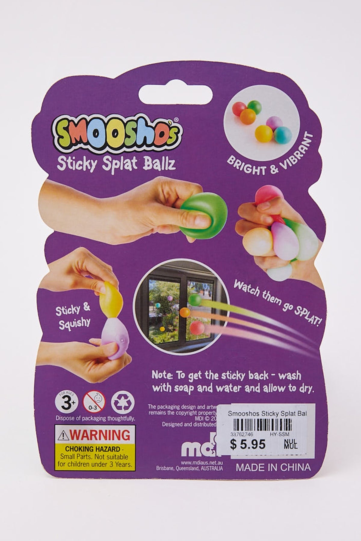 Mdi Smooshos Sticky Splat Balls Multi