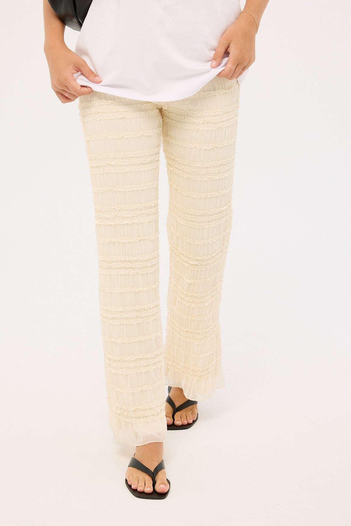 Luck & Trouble Marisole Mid Rise Pant Cream