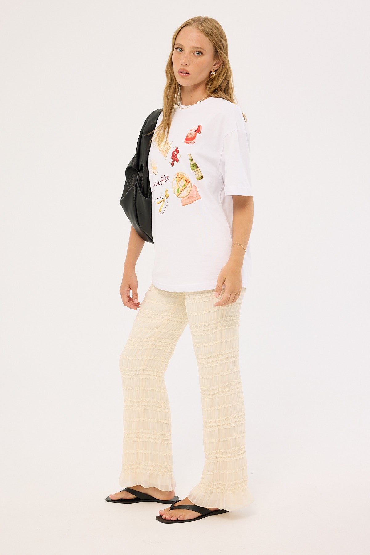 Luck & Trouble Marisole Mid Rise Pant Cream