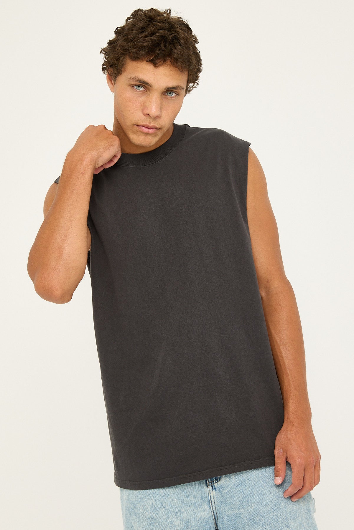 As Colour Heavy Faded Tank Faded Black