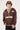 Common Need Vector Zip Through Cropped Hoodie Dark Brown