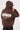 Common Need Vector Zip Through Cropped Hoodie Dark Brown