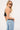 Perfect Stranger Frilly Astra Stretch Halter Top Cream
